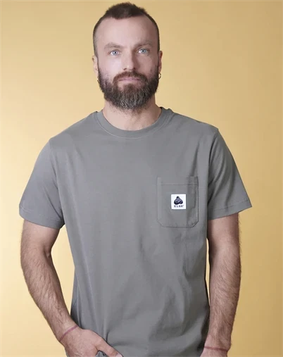Elsk - Pocket Mens Brushed T-Shirt - Castor Gray